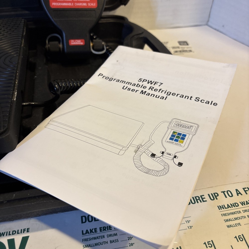 ZORO 5PWF7 ELECTRONIC REFRIGERANT SCALE PROGRAMMABLE