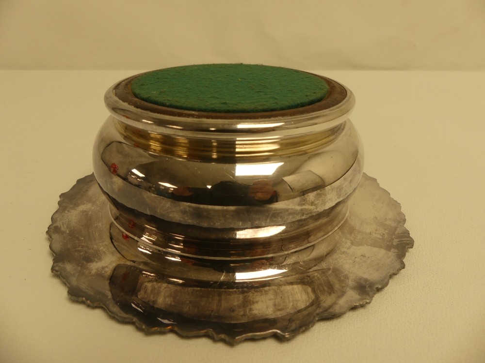 (ref288AP) Antique Silver Plated Bottle Stand Coaster