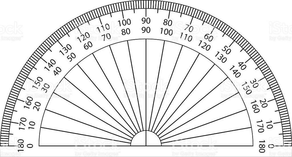 Westcott 4" Protractor Clear Acrylic Plastic 180° 100mm/4”