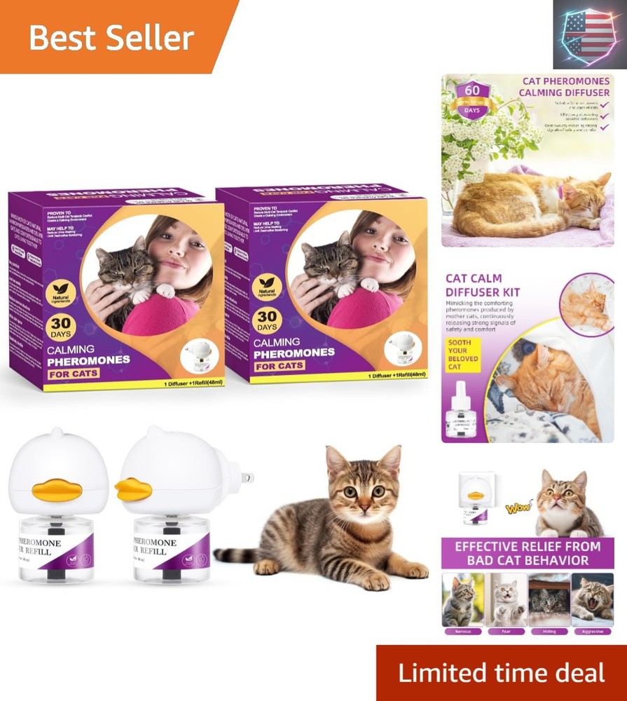 Cat Pheromones Calming Diffuser: Cat Calming Diffuser - Effectively Relieve A...