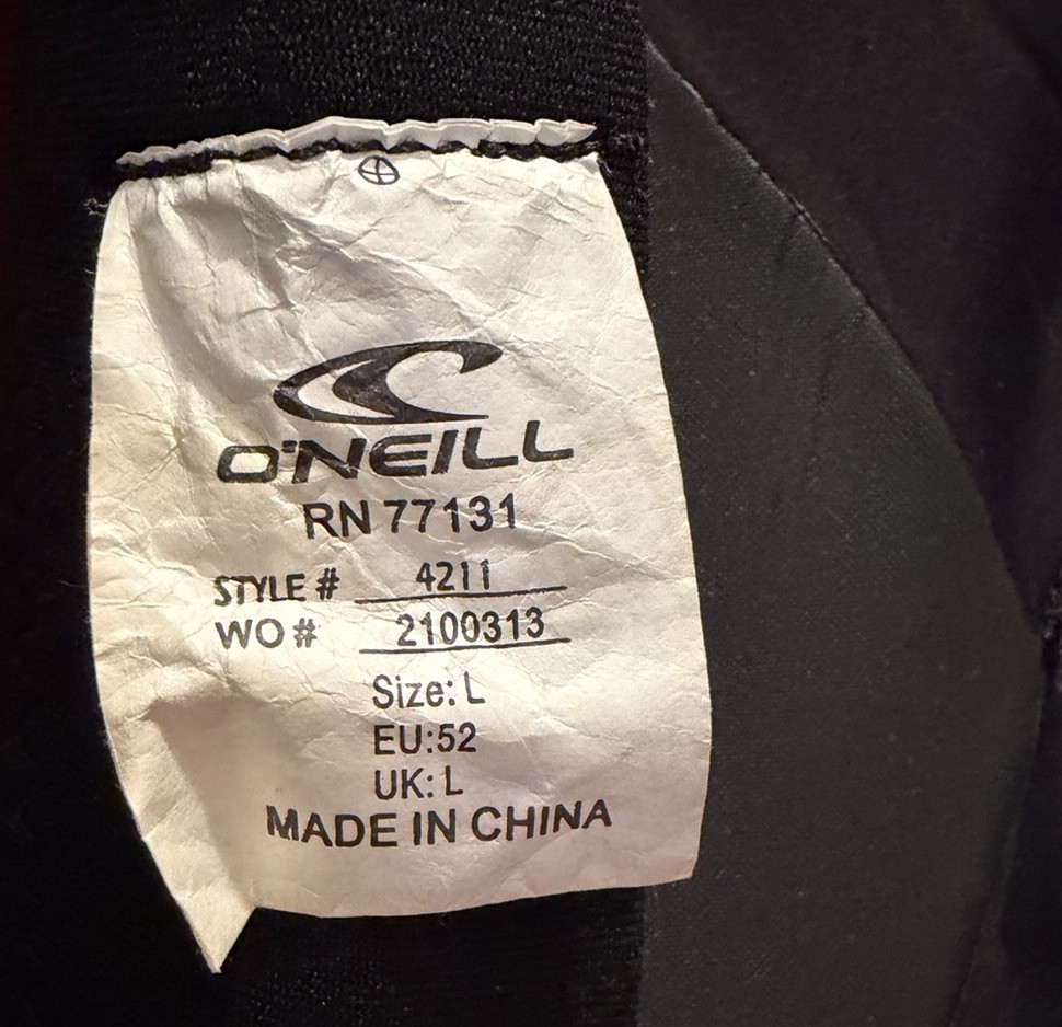 O’Niel Wetsuit Sz L