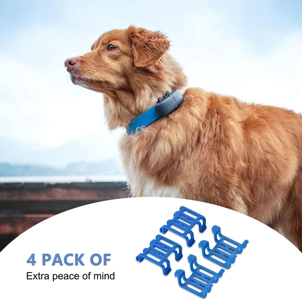 Dog GPS Tracker Rubber Clips - Compatible Replacement for Tractive - 4 Pack