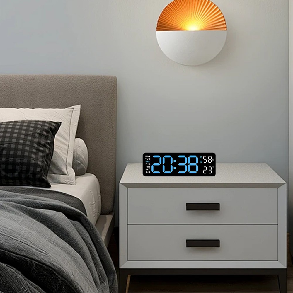 Large Digital Wall Clock Electronic Rectangular LED Display Wall Clock amazing