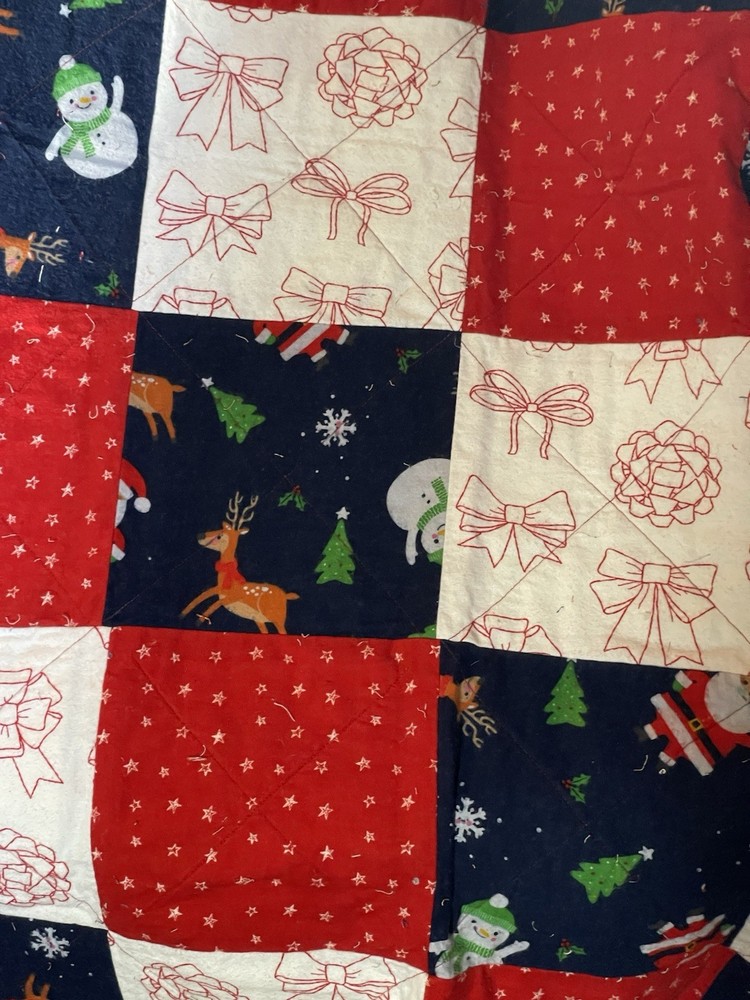 Rain-deer Christmas Rag Quilt
