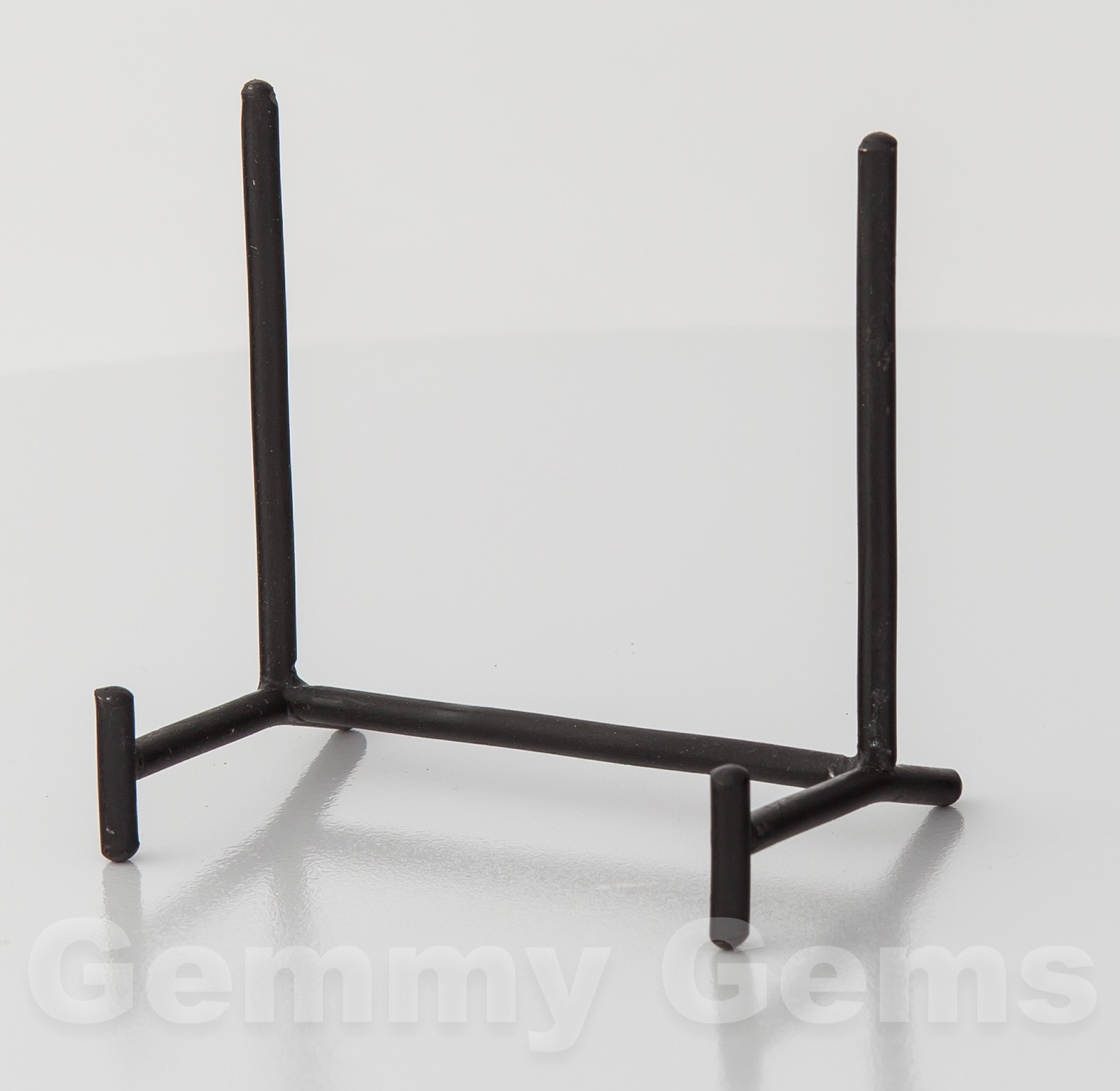 112S Small Black Iron Metal Slab Stand Decorative Display Slice Plate Crystal
