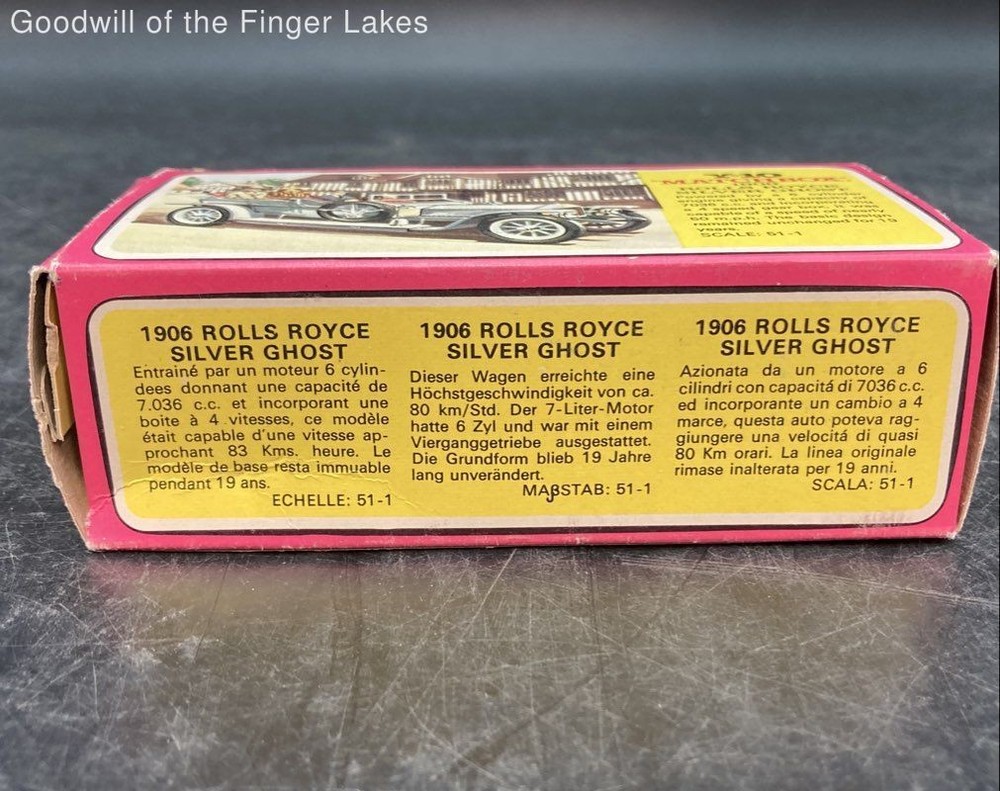 Y-10 Matchbox 1906 Rolls Royce Silver Ghost