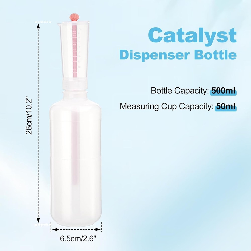 2Pcs Adjustable Volume Dispensing Bottle 500ml Dosing Container Plastic Dosing