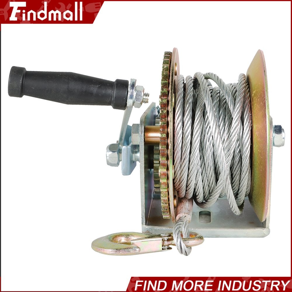 Findmall 3500 lbs Hand Winch With Cable For Trailer Winch Durable Hand Crank