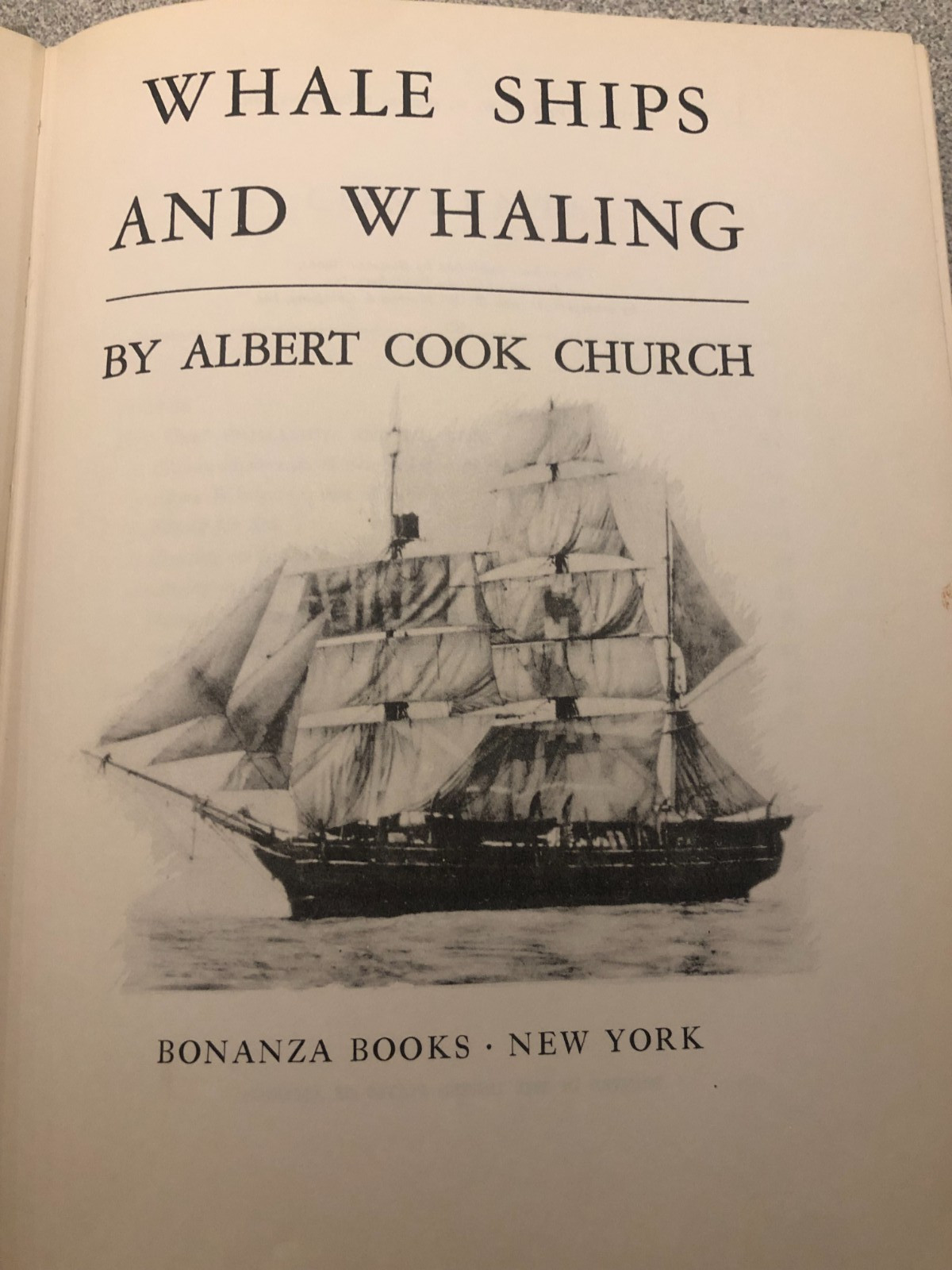 Vintage Whale Ships And Whaling By Albert Cook Church 1st EDITION! Original 1938