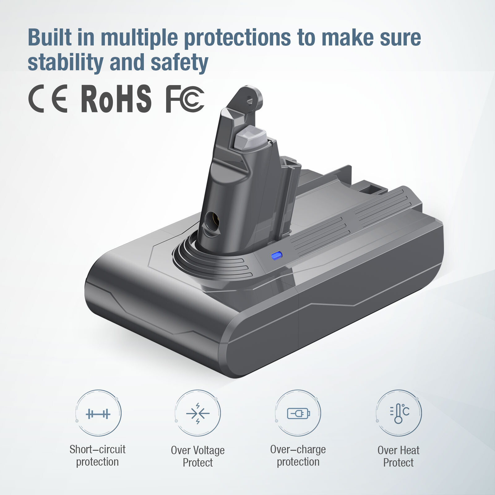 21.6V V6 Battery Replacement For Dyson SV03 SV04 SV09 DC58 DC59 Handheld Anima