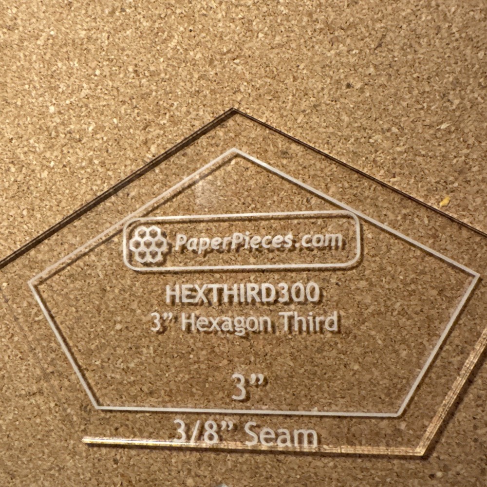 Acrylic Templates For Paper Piecing Hex Third 303 Inch Hex Third 175