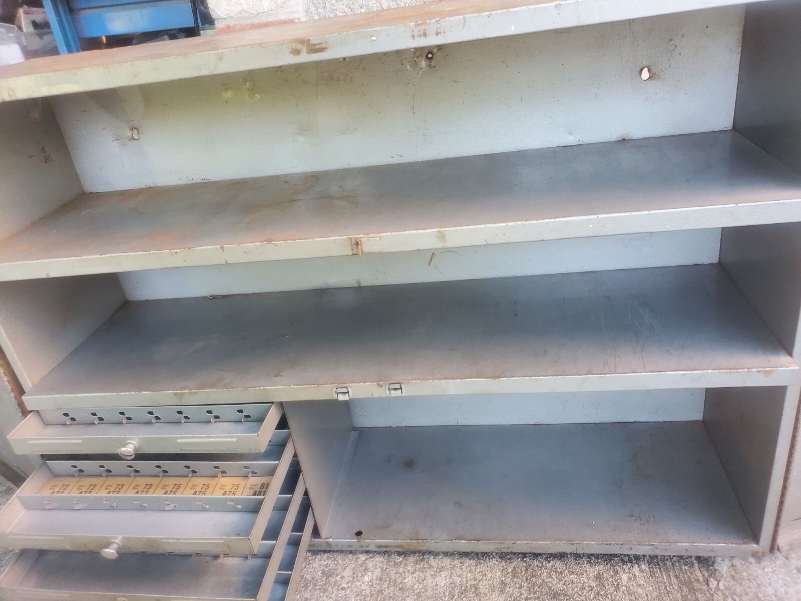 Vintage Shurhit Ignition Steel Automotive Advertising Workshop Cabinet *P/U ONLY