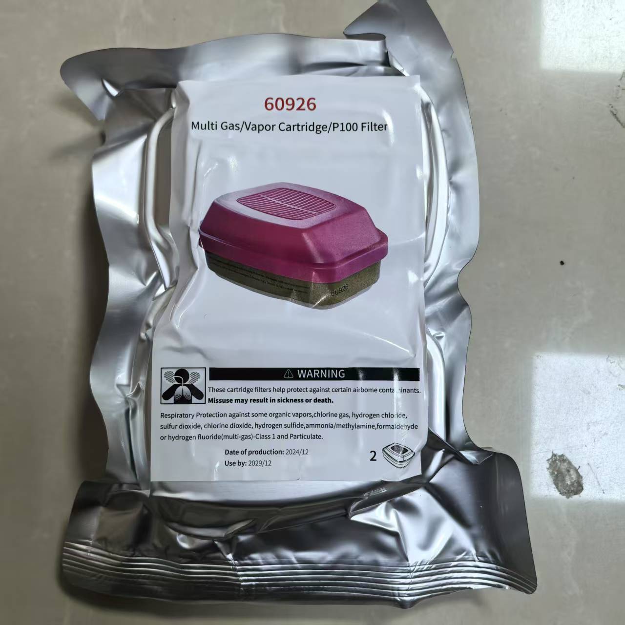 1 Pair 60926 Multi Gas Vapor P100 Replacement Respirator Protection Cartridge US