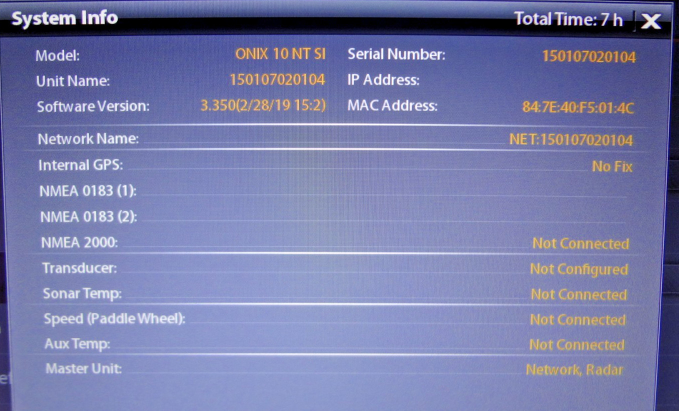 HUMMINBIRD ONIX 10CI NT SI MARINE GPS CHART PLOTTER FISHFINDER RADAR MFD w POWER