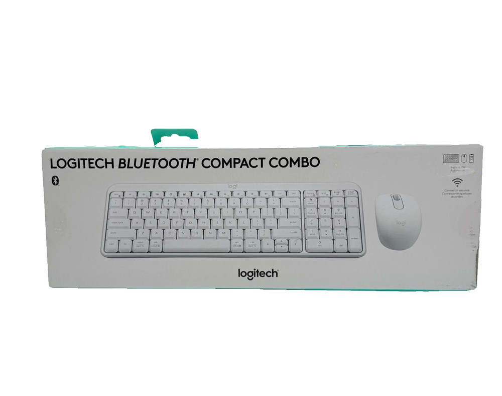 Logitech Bluetooth Compact Keyboard Mouse Combo - White NEW !!!