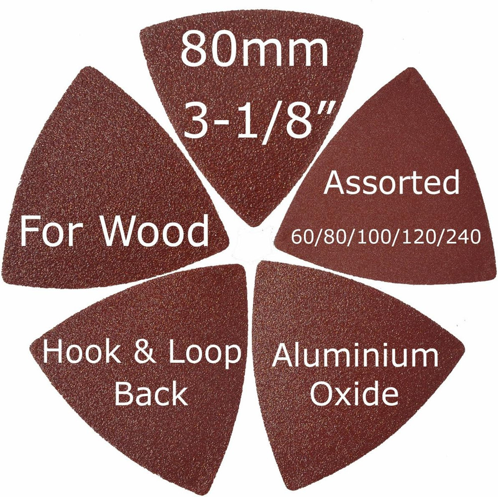 Oscillating Multi Tool Sanding Kit - 105 Pcs Including Triangle & Finger Sanding