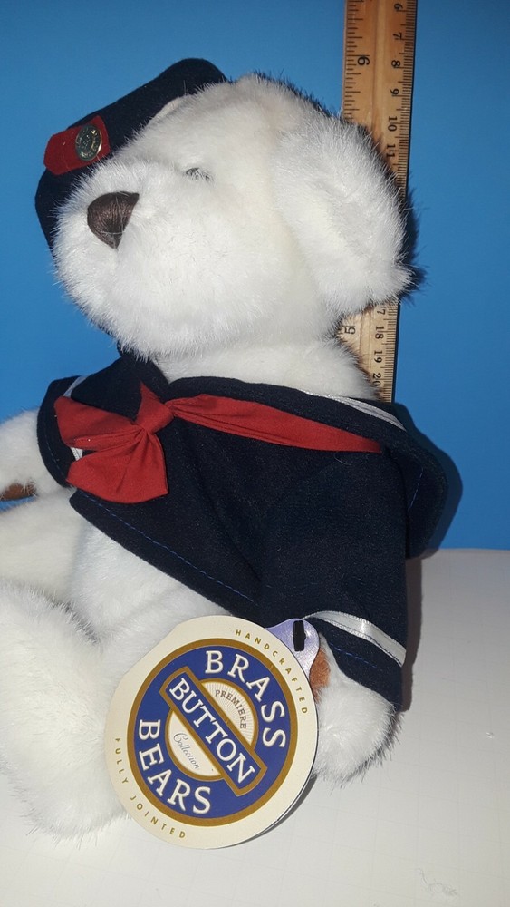 Brass Button Bears-"Taylor"-Handcrafted & Fully Jointed Plush 11" 1996