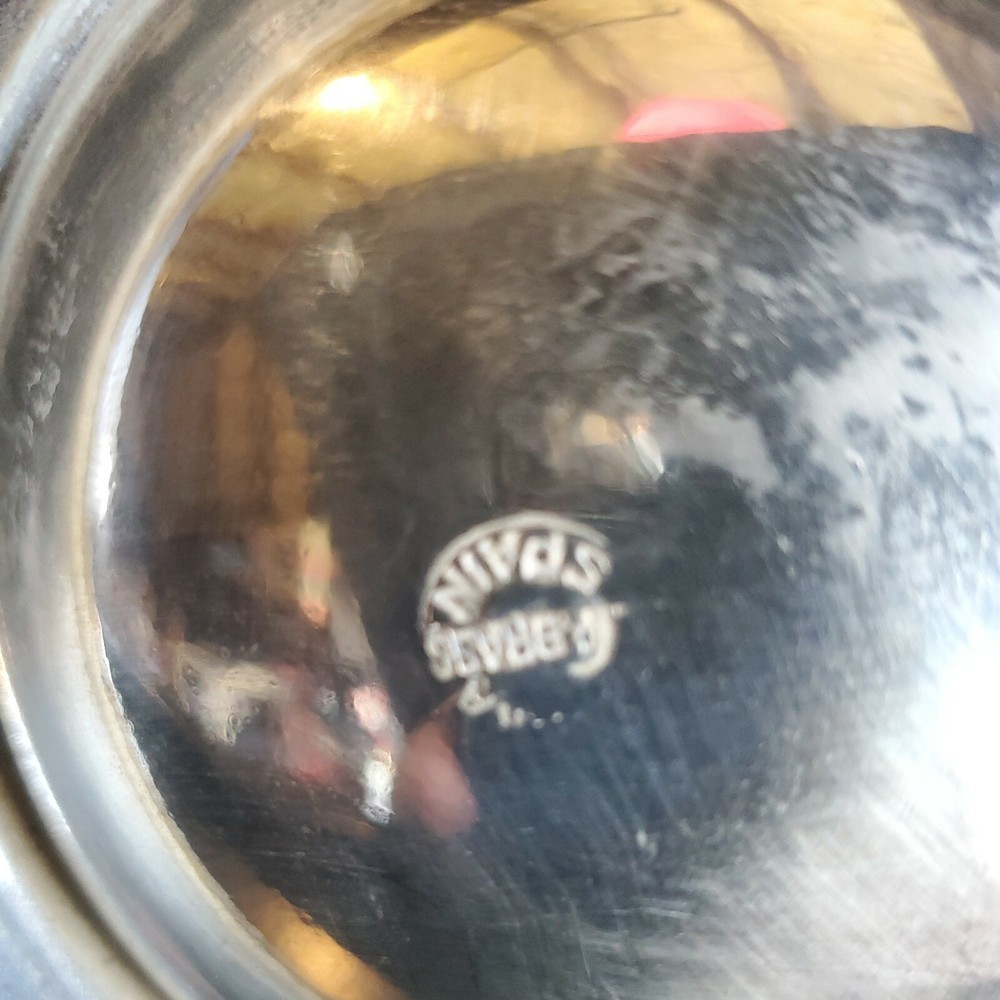 2 Silver Plated Decorative Tea Cup Holder E.P. Brass 4.75"