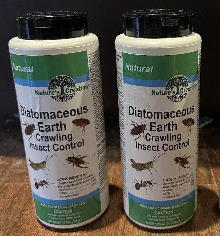 Natures Creation Diatomaceous Earth Crawling Insect Control Killer Powder 2-pack