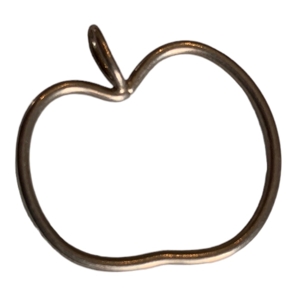 Sterling Silver Open Apple Pendant