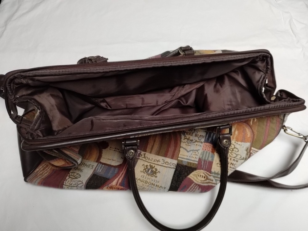 Messenger Bag w/ Handles & Shoulder Strap Large Brown & Multicolored - Versatile