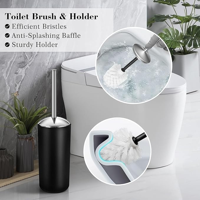 ALPIRIRAL Black Bathroom Accessories Set, 23Pcs Bath Accessory Sets Complete wit