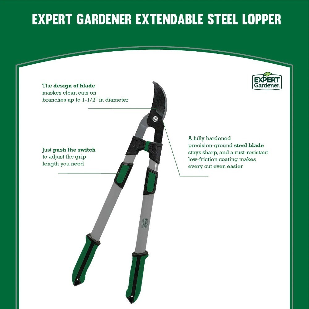 Extendable Tree Cutter 38 Inch Anvil Lopper Pruning Shears Trimmer Tool