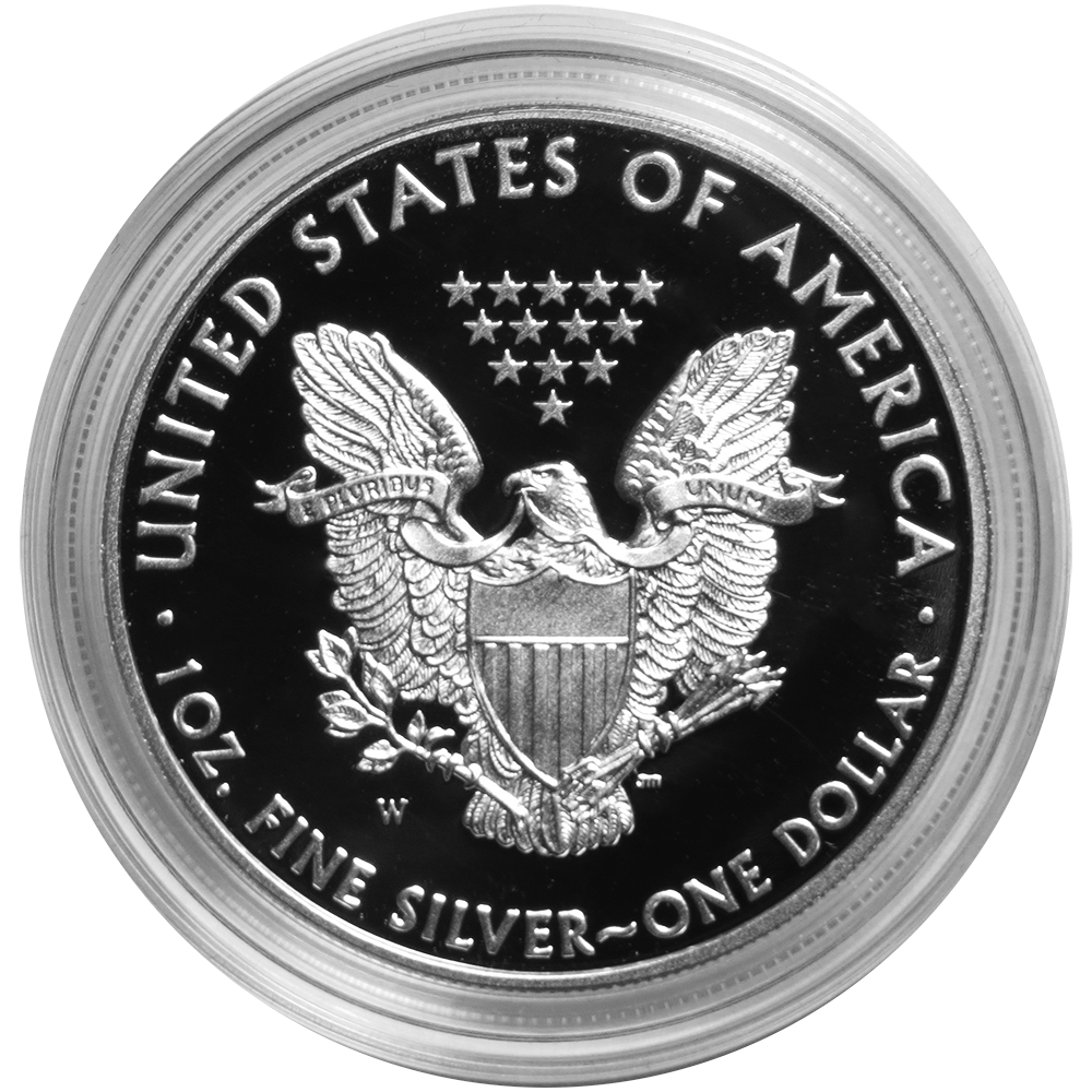 2012-W Proof $1 American Silver Eagle Box, OGP & COA