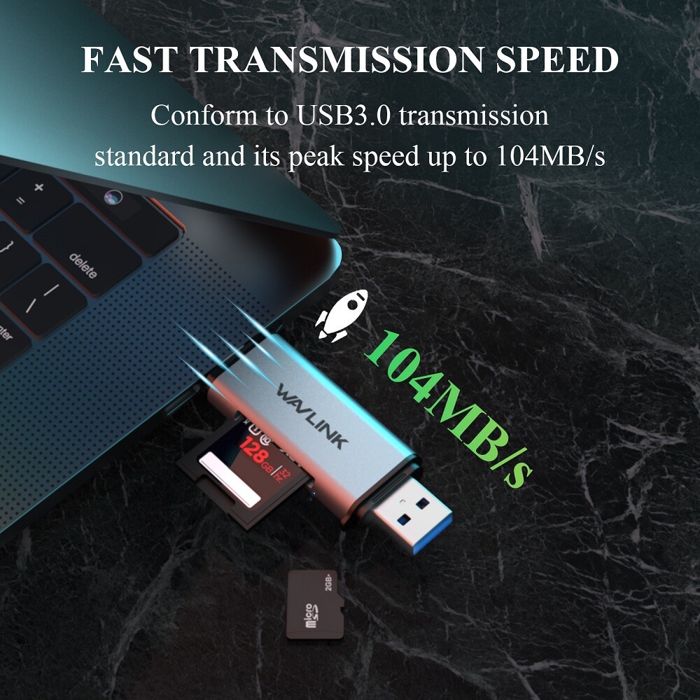 SD Card Reader USB C/USB3.0 to Micro SD Memory Card Reader Adapter for TF SD