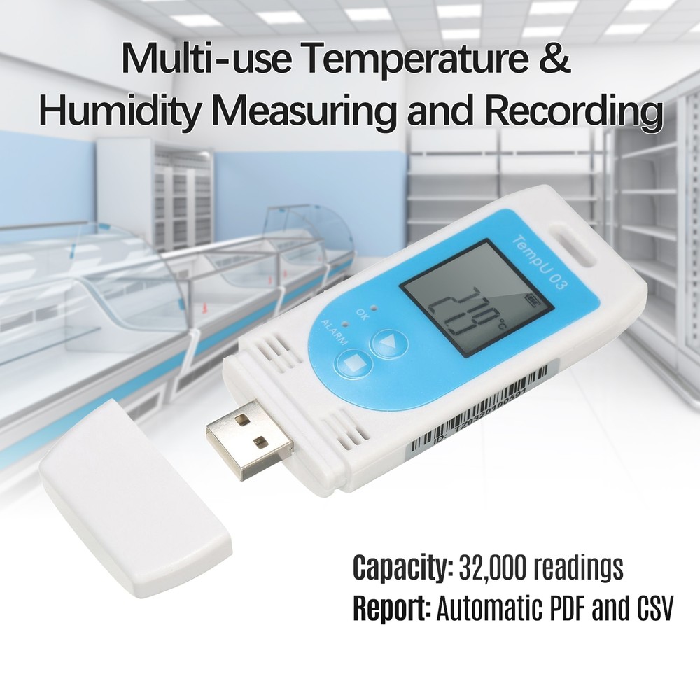 KKmoon USB Humidity Data Logger Reusable RH TEMP Datalogger N9Q3