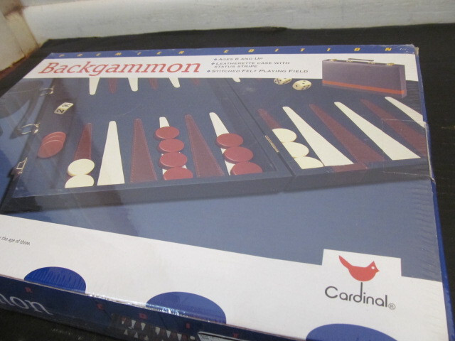 Cardinal Premium Edition Backgammon with Letherette Case & Stitched Felt