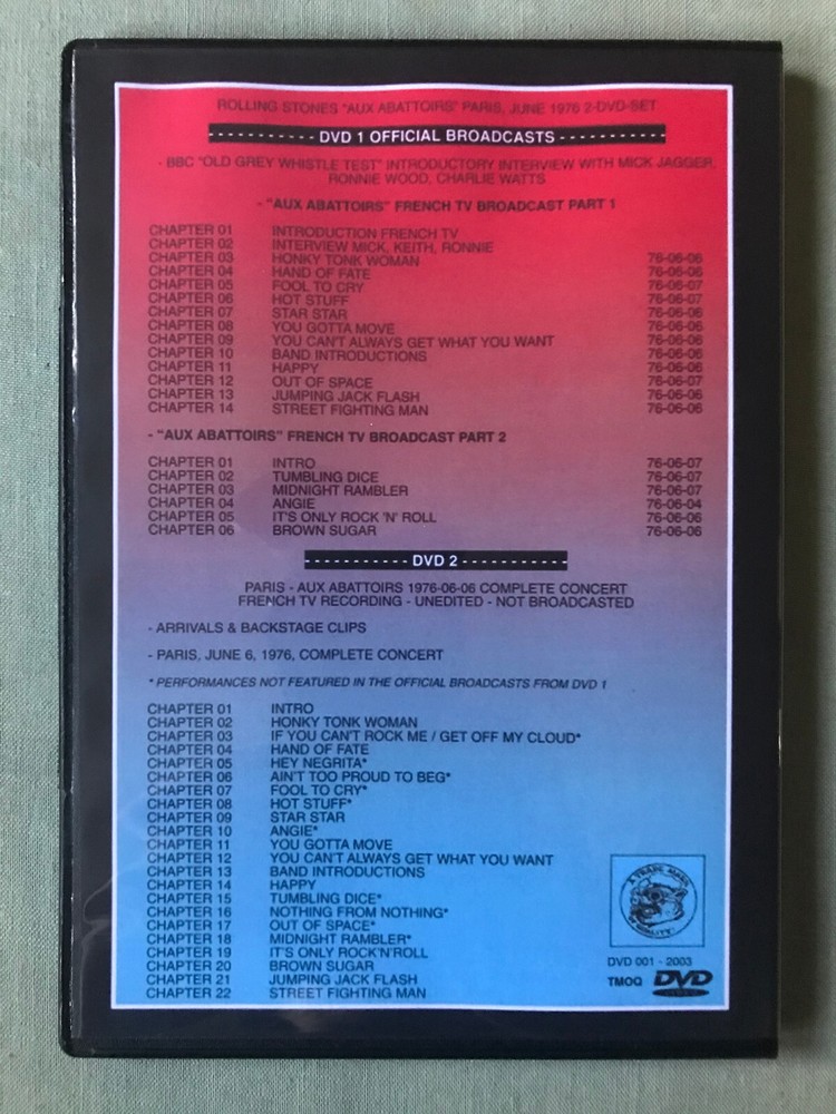 The Rolling Stones - Live in Paris 1976 DVD