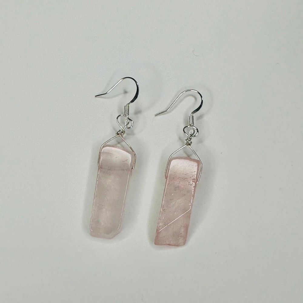 Rose Quartz Drop Earrings