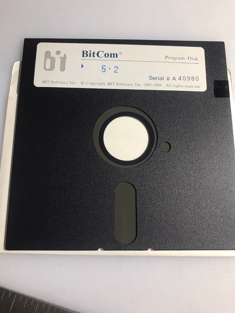 1988 BitCom Program Disk Ver 5.2 Software Floppy 5.25" Disc