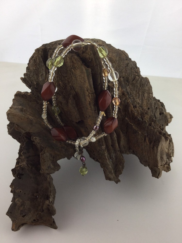 Multi Color Beaded Stretchy Bracelet