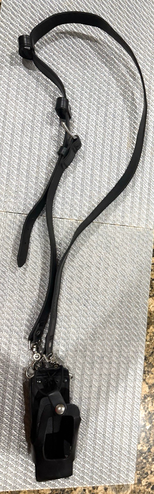 Used Perfect Fit Leather Firefighter Radio Strap
