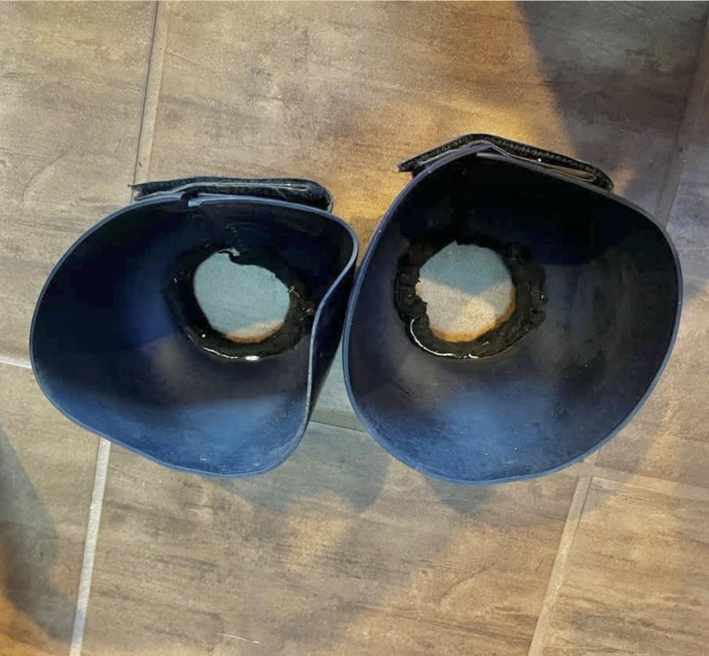 Navy Rubber Bell Boots