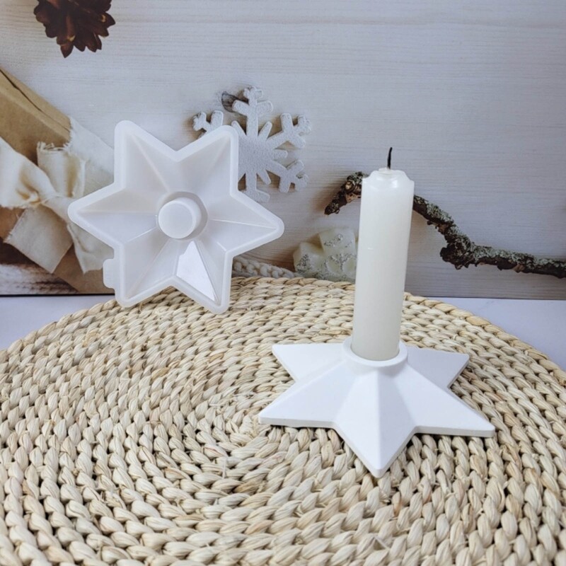 Holder Silicone Molds Star Candlestick Resins Castings