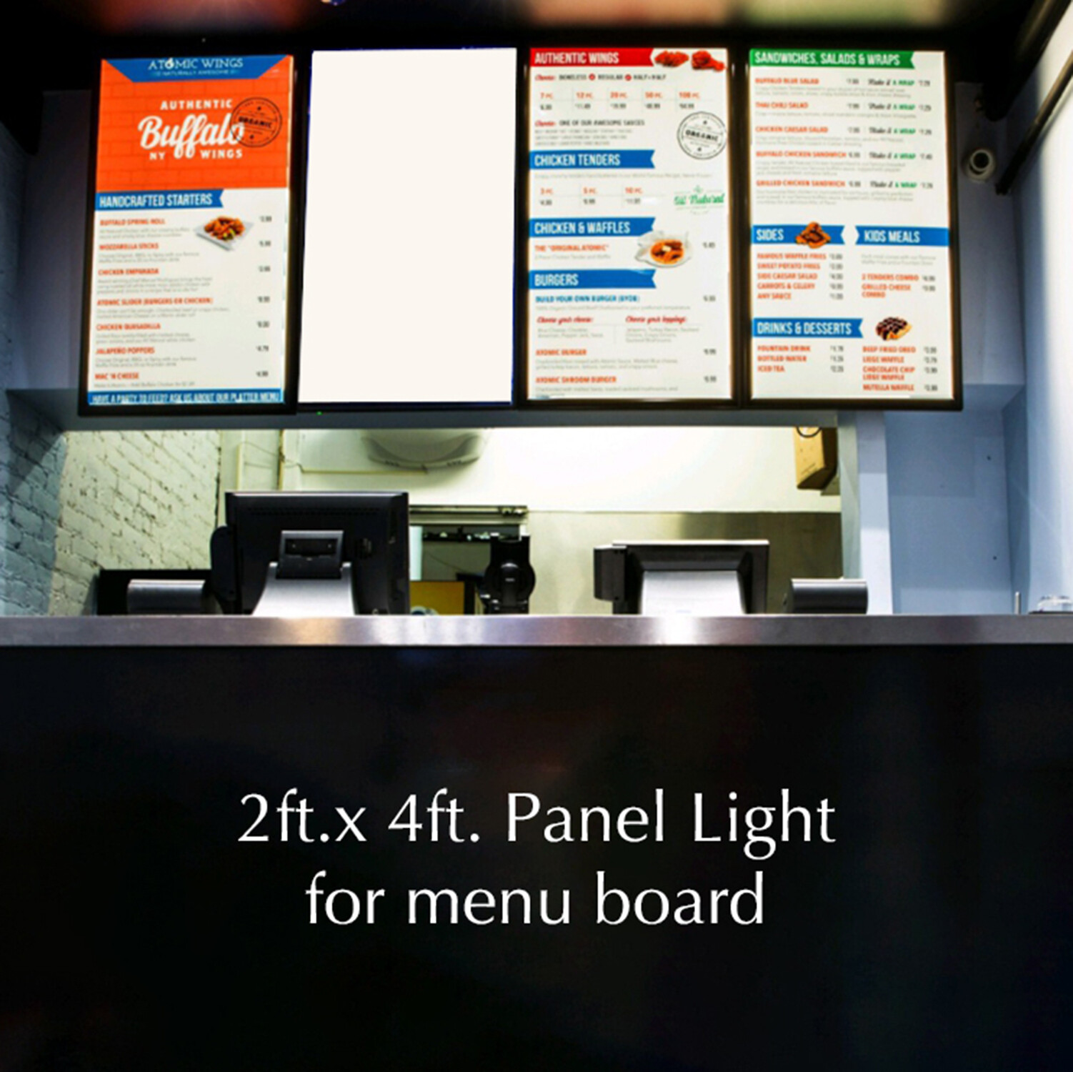 2 PK 2x4 LED Flat Panel Light Remote Control 3000k-5000k Dimmable Office Troffer