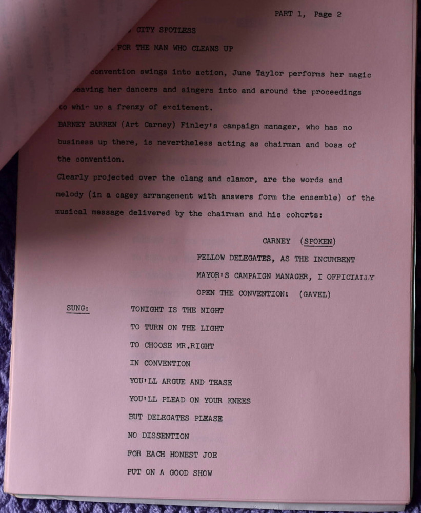 1966 " The Jackie Gleason Show " Original Screenplay Script