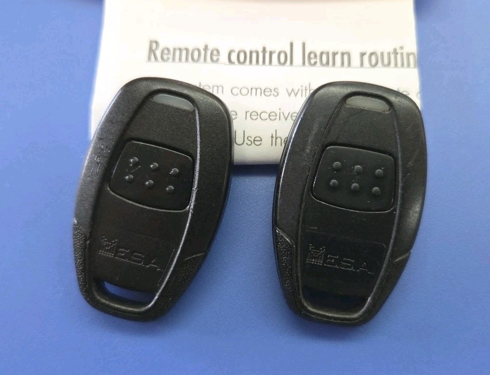 2x Mesa 1 Button Remote Transmitter Fob 7111M - Tested - Black Button