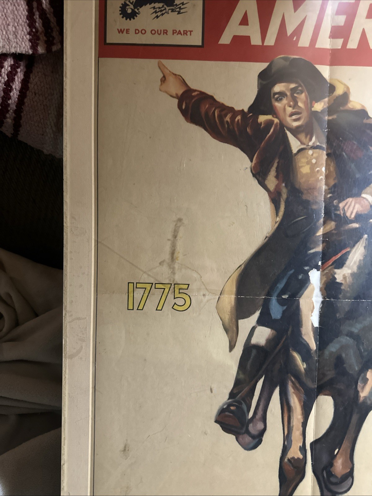 Antique N.R.A National Revival Act Poster Original Wake Up Americans