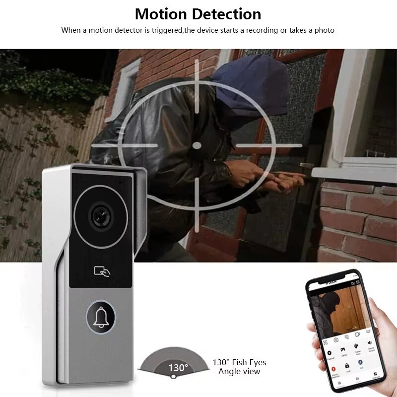 Home Video Speech System, 10inch Motion Recognition Visual counterphone System
