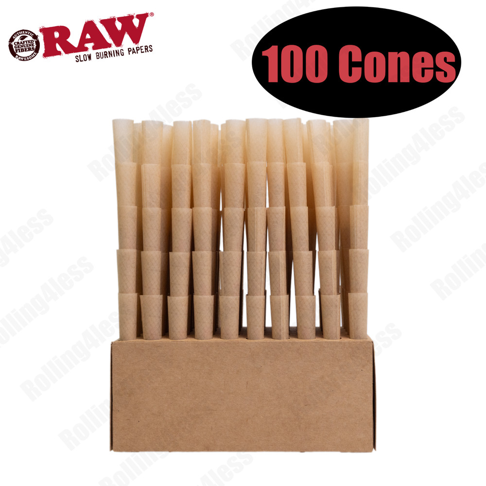 100ct | Raw Classic 1 1/4 Size Pre-Rolled Cone Authentic