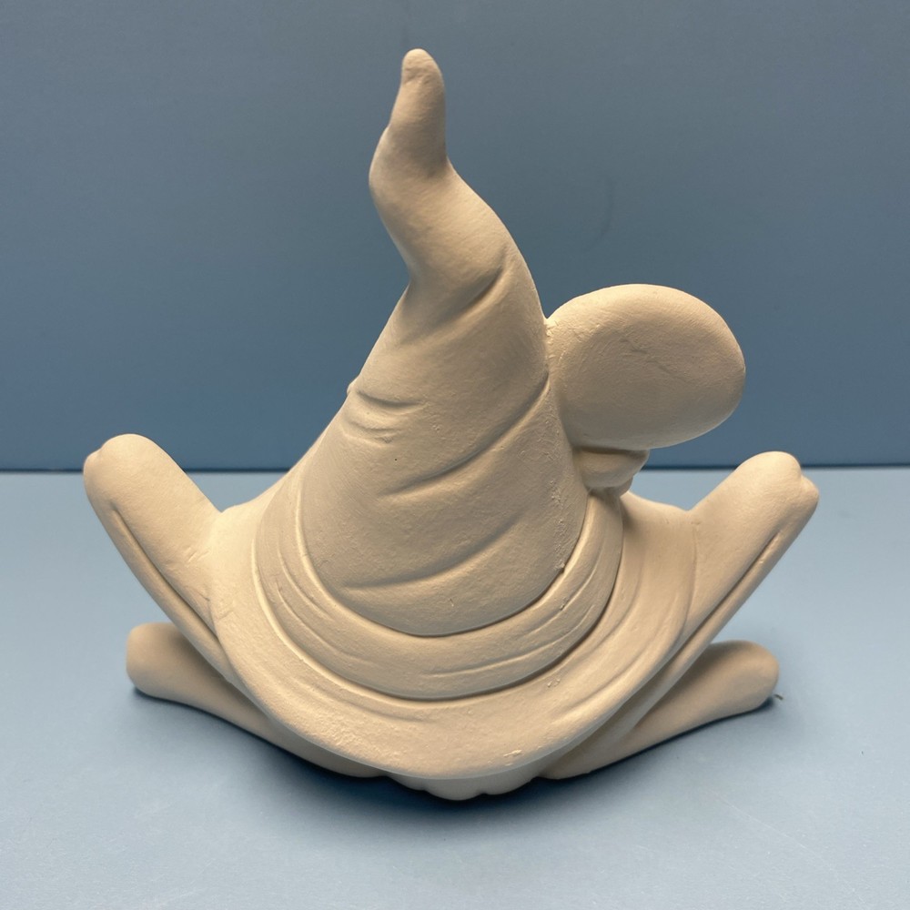 Ceramic Bisque Witch Frog Under A Spell Ready To Paint