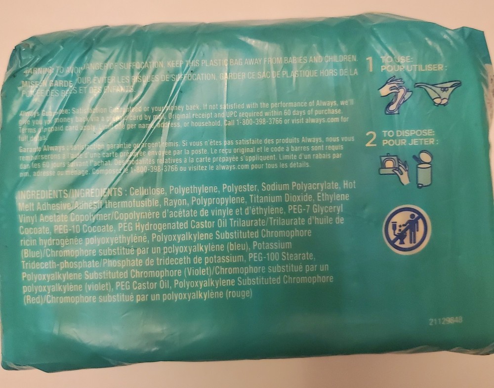 Always Ultra Thin Pads, Size 1 Regular with Wings, 22 Count