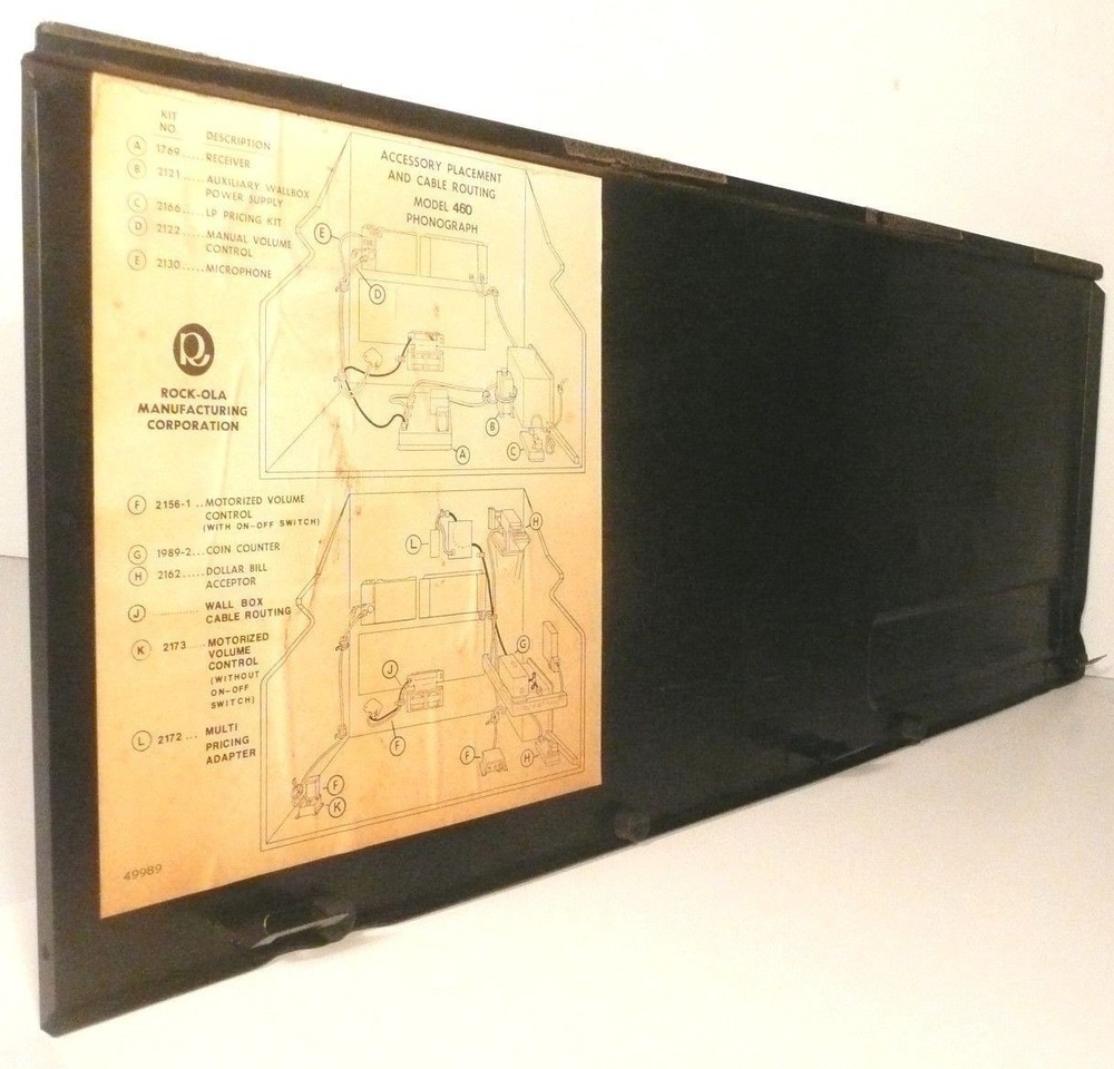 ROCK-OLA  460 JUKEBOX part:  BACK ACCESS PANEL