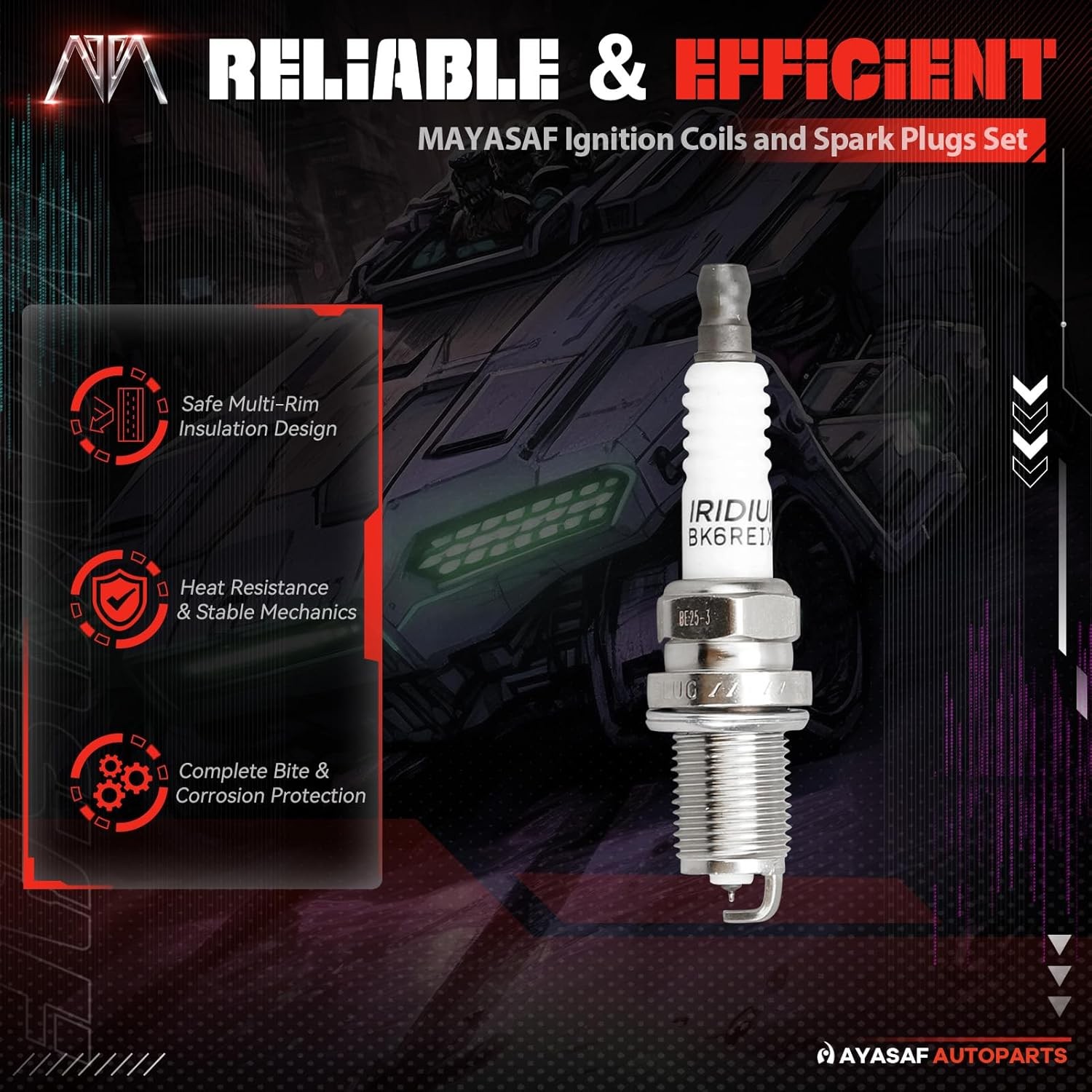 6X Ignition Coil & Spark Plug Coil OEM-Quality For Jeep Liberty Dodge 3.7 UF270