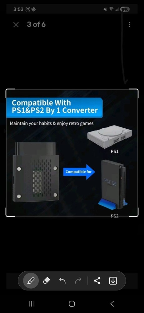 PS1/PS2 RGEEK Bluetooth Adapter for Multiple Wireless Controllers (PlayStation)