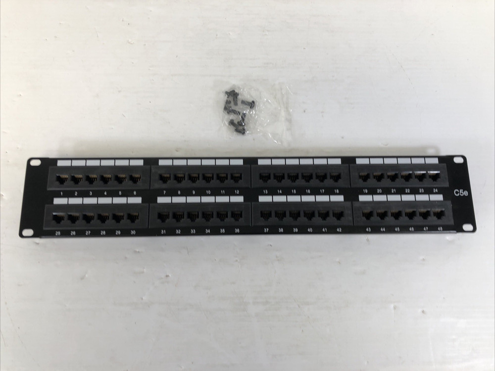 Black Box CAT5e 48-Port Value Line Patch Panel, 2U (JPM5E48A)